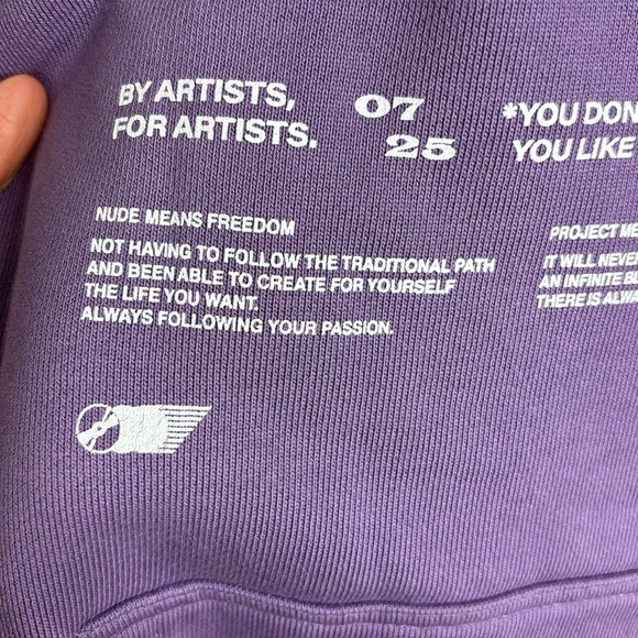 Nude Project Record Hood Lavander Purple Fleeced XXL - Picture 8 of 16